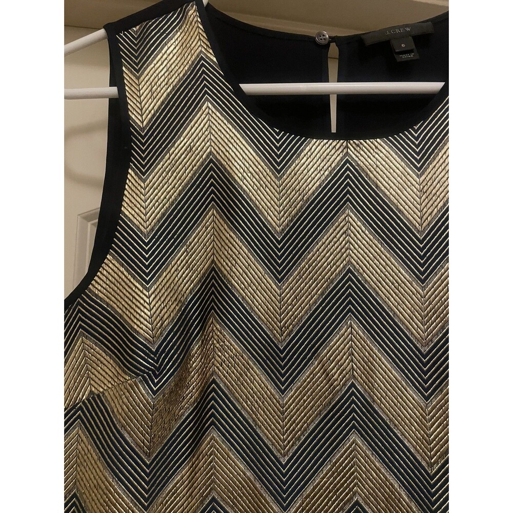 J. CREW Gold and Navy Sleeveless Tank Top Size 6 in Excellent condition